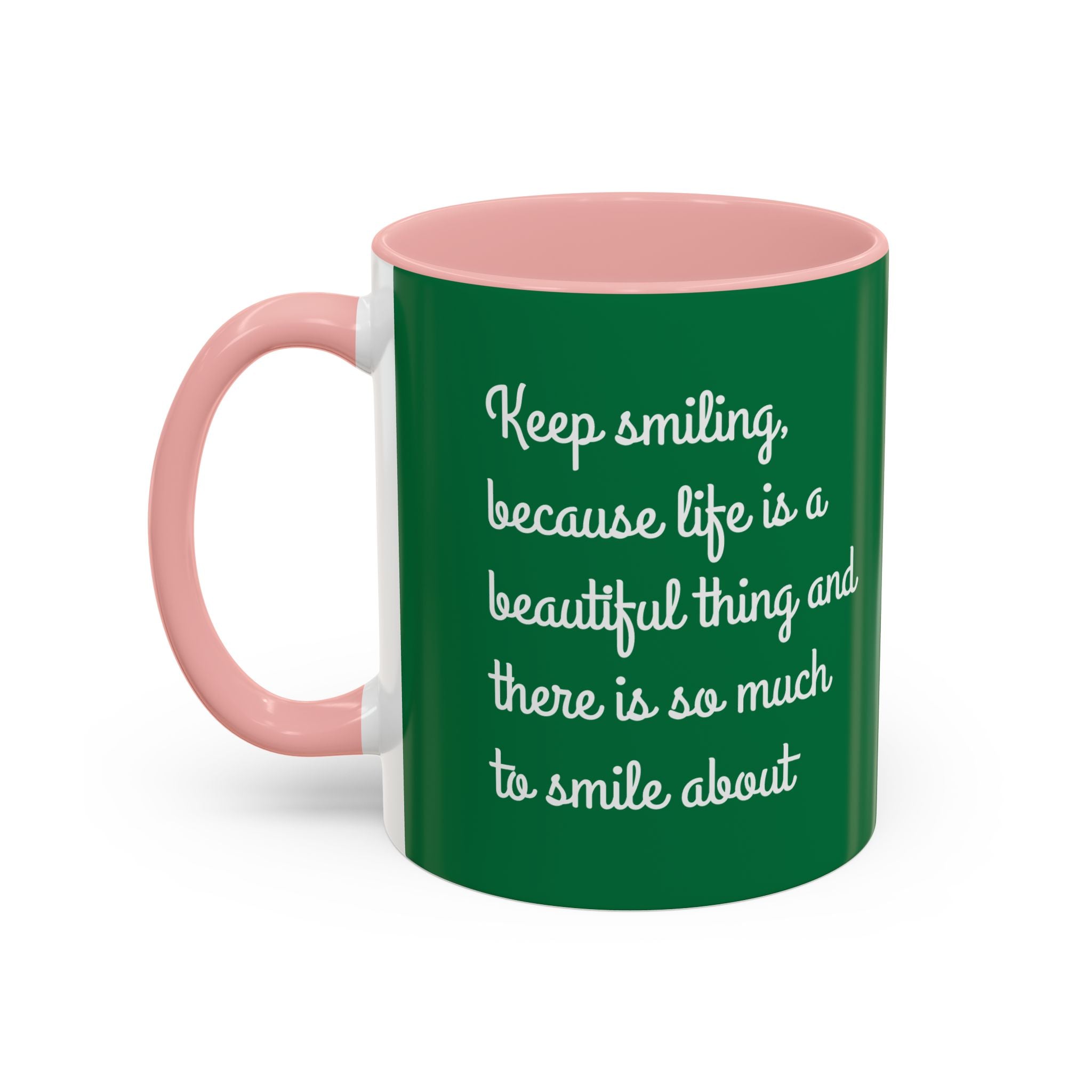 Mug - Keep Smiling Quote Accent Coffee Mug (11, 15oz)