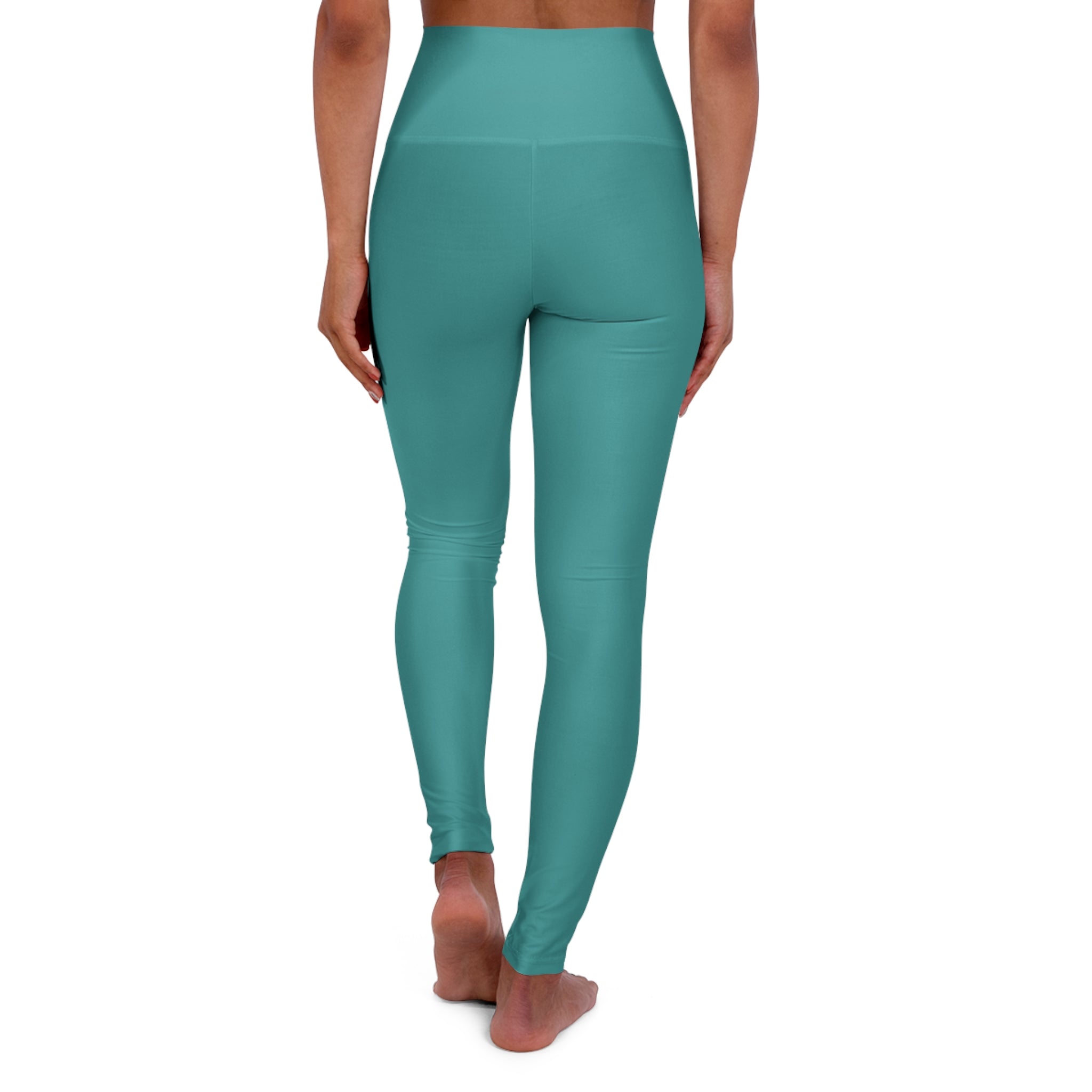 Womens High-waist Fitness Legging Yoga Pants, Teal Green