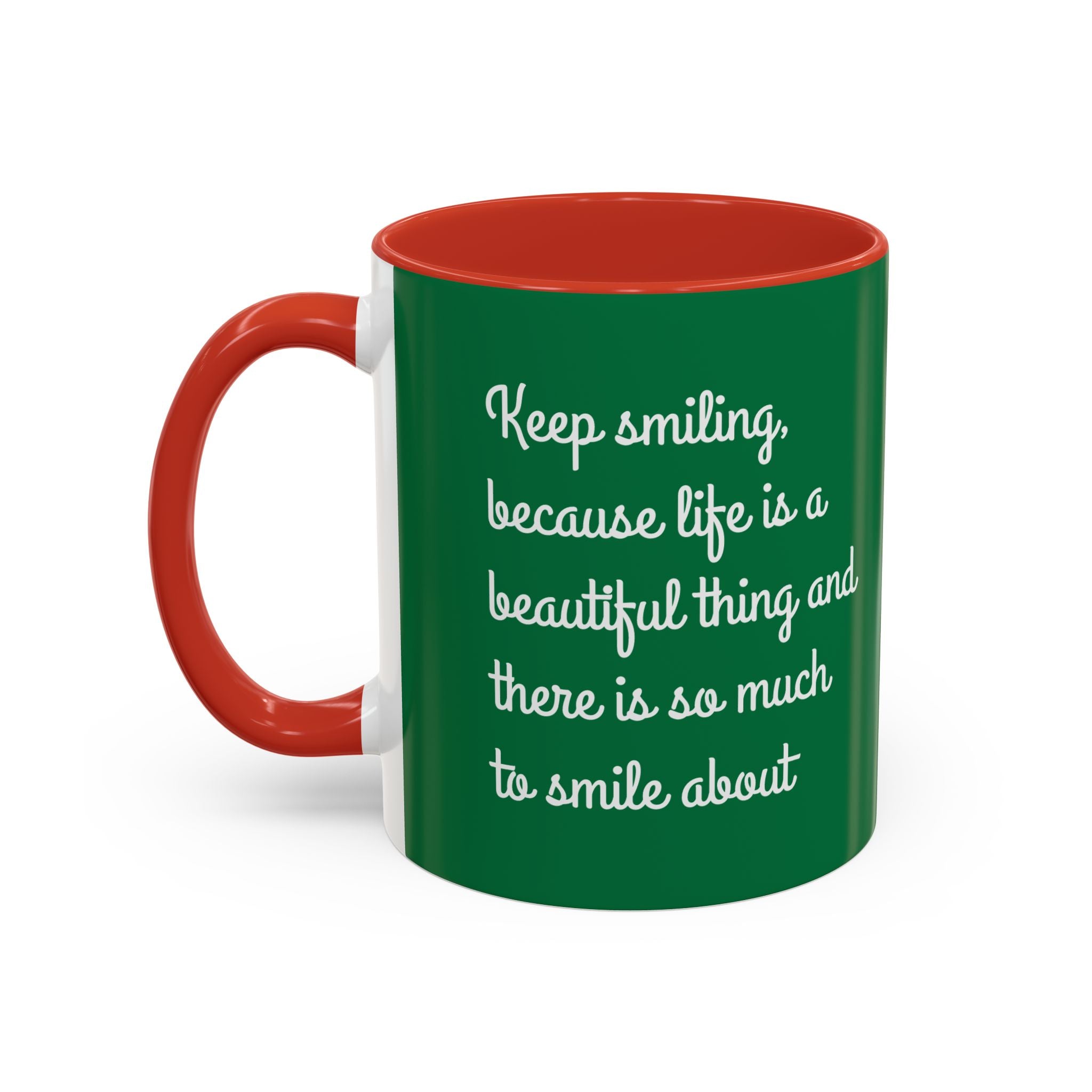 Mug - Keep Smiling Quote Accent Coffee Mug (11, 15oz)