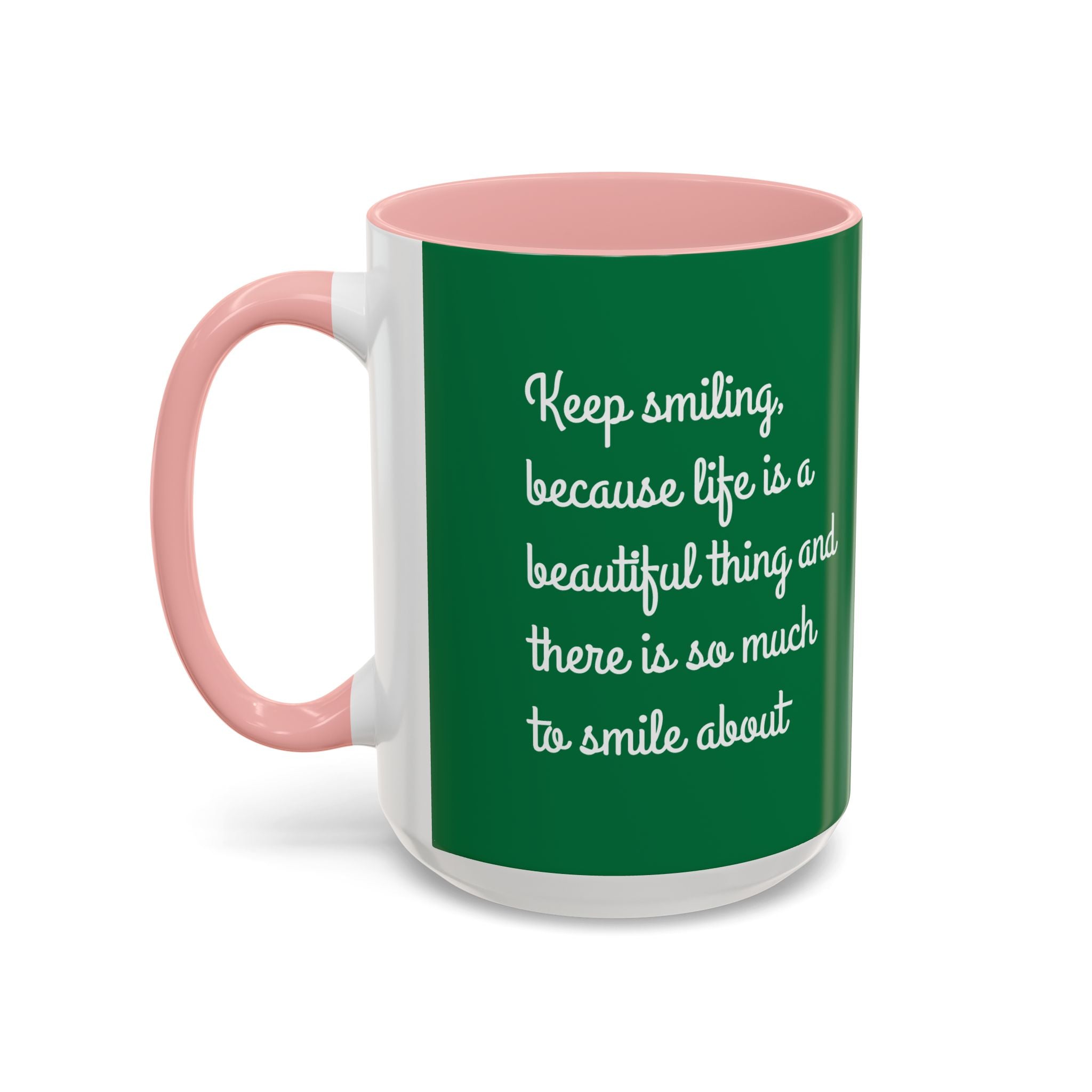 Mug - Keep Smiling Quote Accent Coffee Mug (11, 15oz)