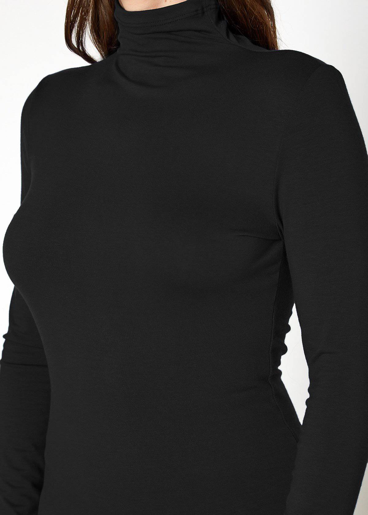 Women's Long Sleeve Turtle Neck Fitted Top