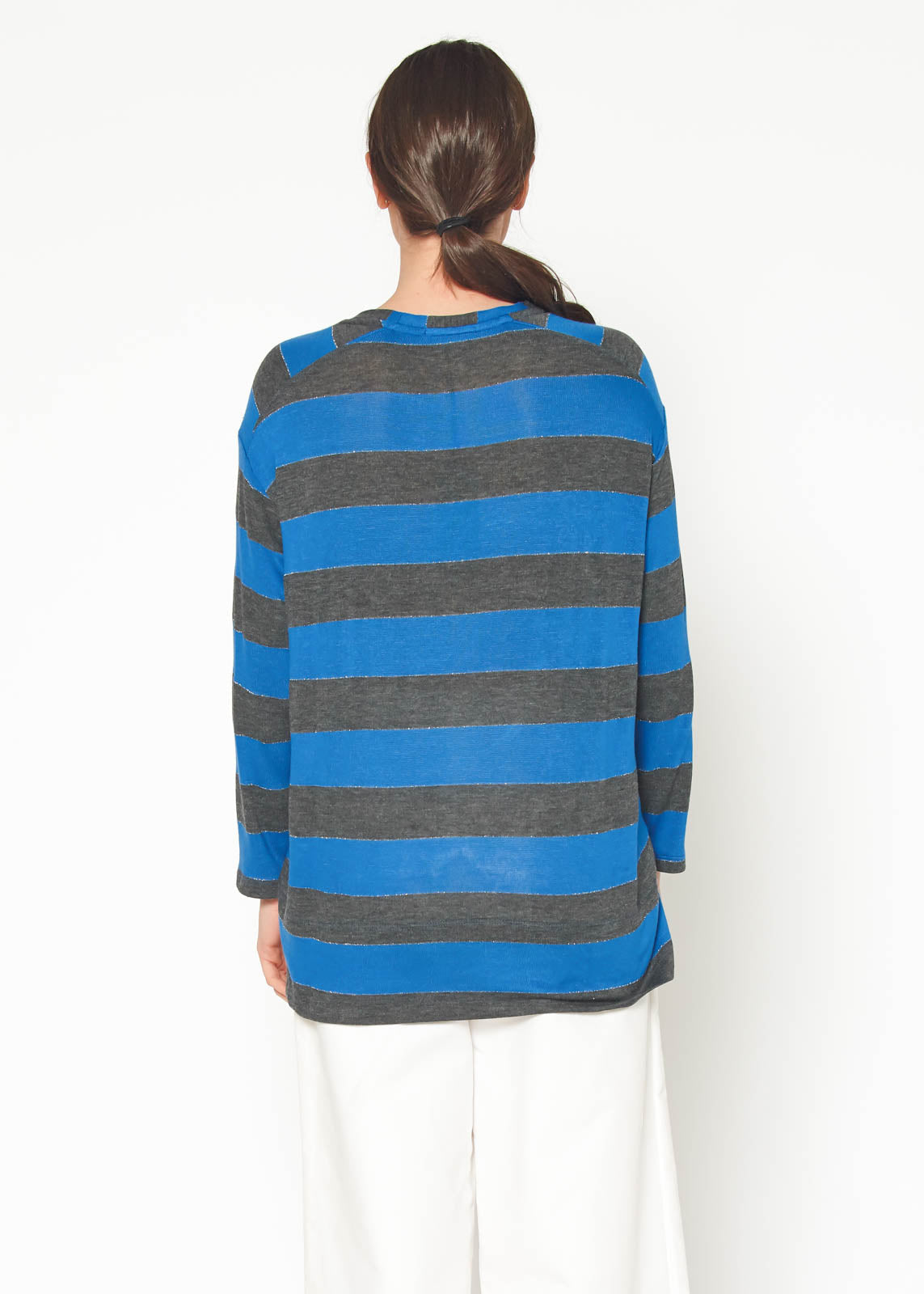 Women's Long Sleeve Crewneck Stripe Tee