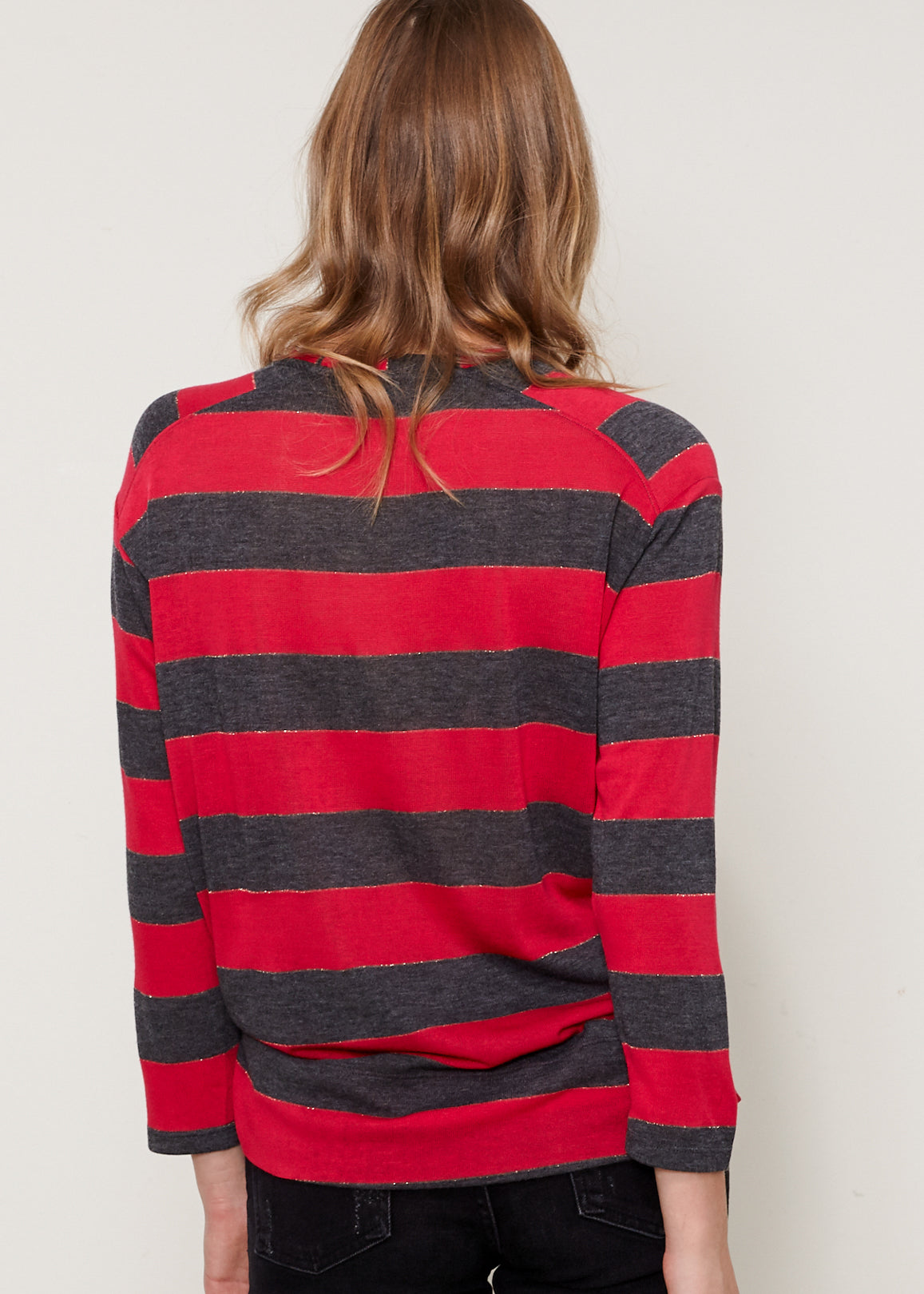 Women's Long Sleeve Crewneck Stripe Tee