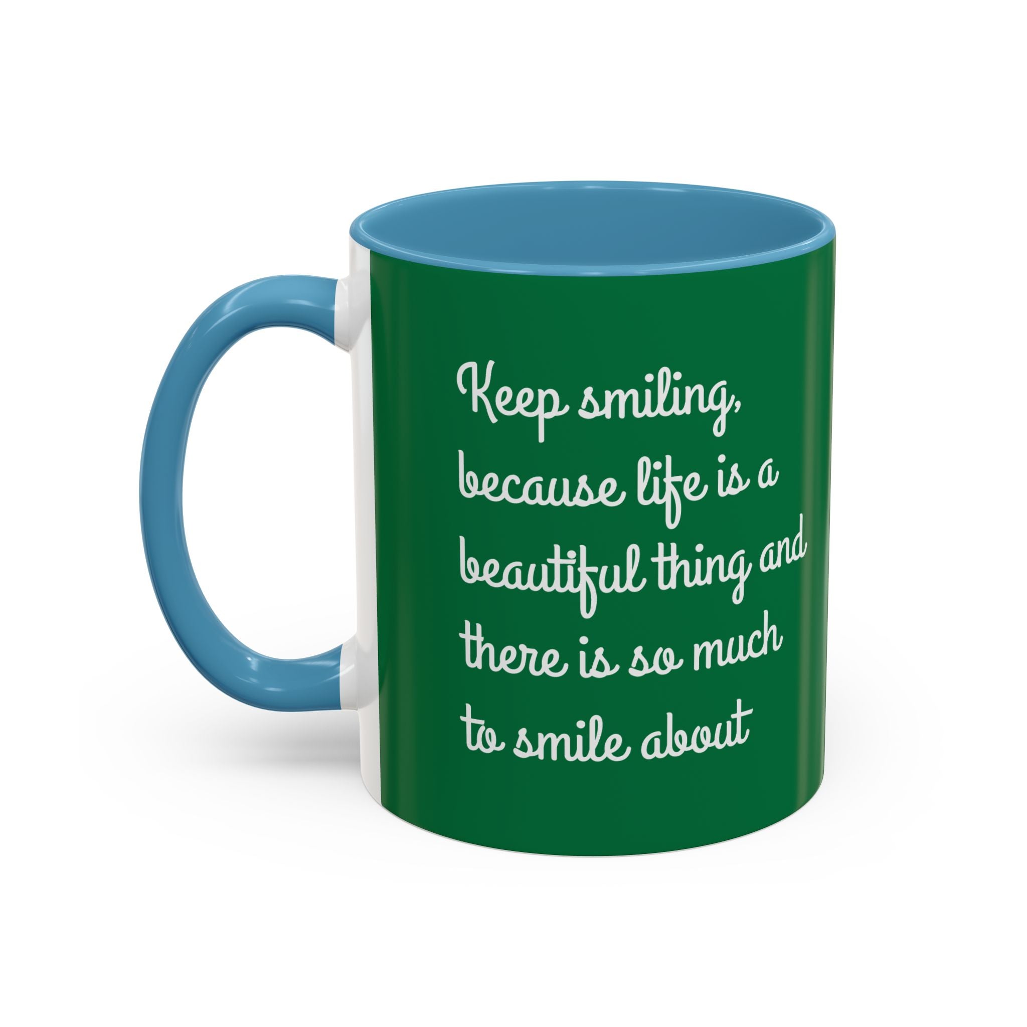 Mug - Keep Smiling Quote Accent Coffee Mug (11, 15oz)