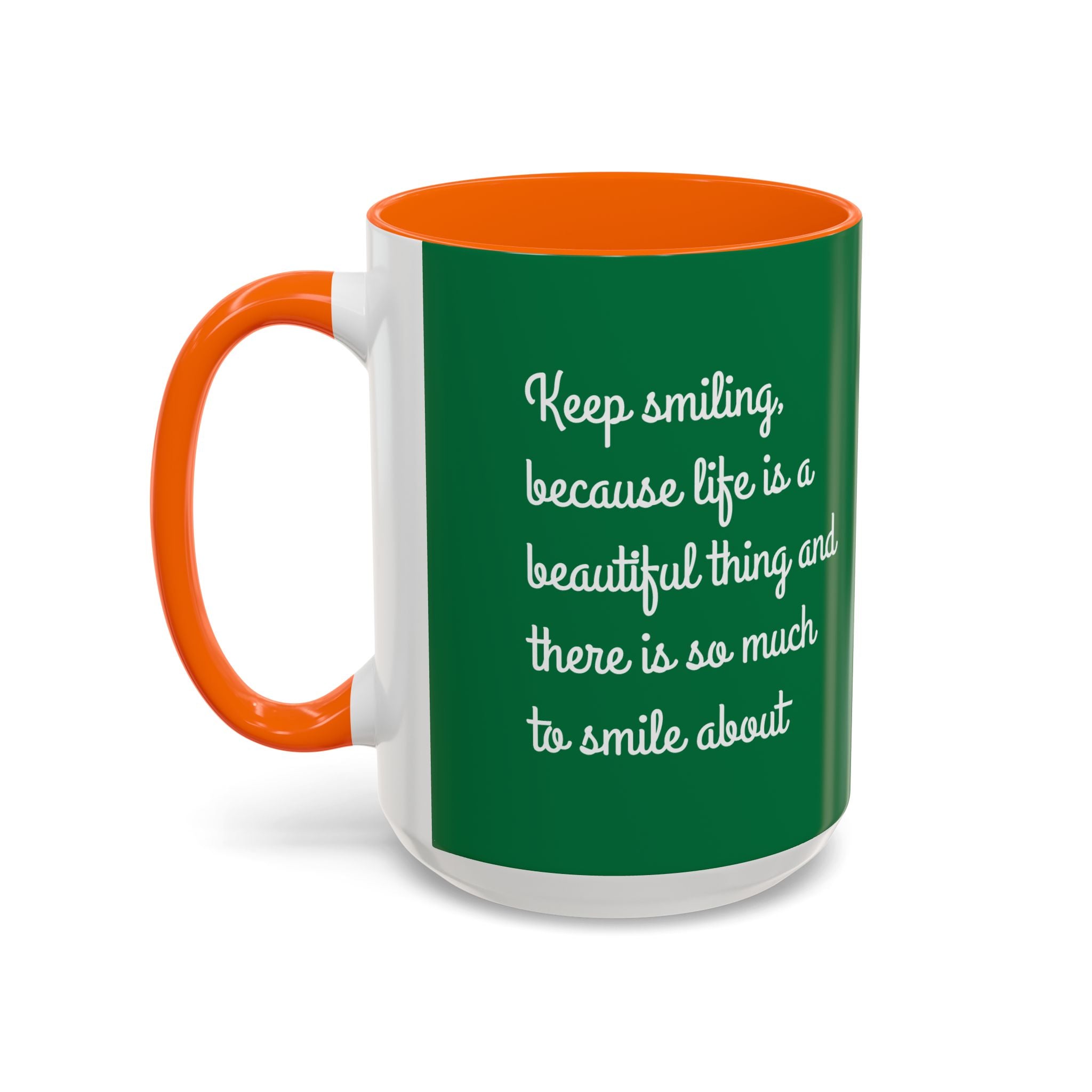 Mug - Keep Smiling Quote Accent Coffee Mug (11, 15oz)