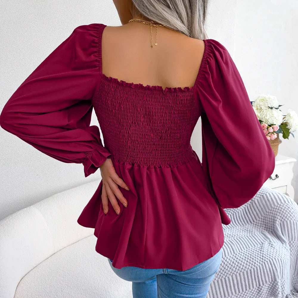 Womens Loose Fit Chiffon Blouse