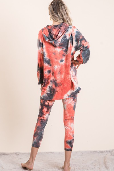 Liliana Hooded Tie Dye Yoga Set