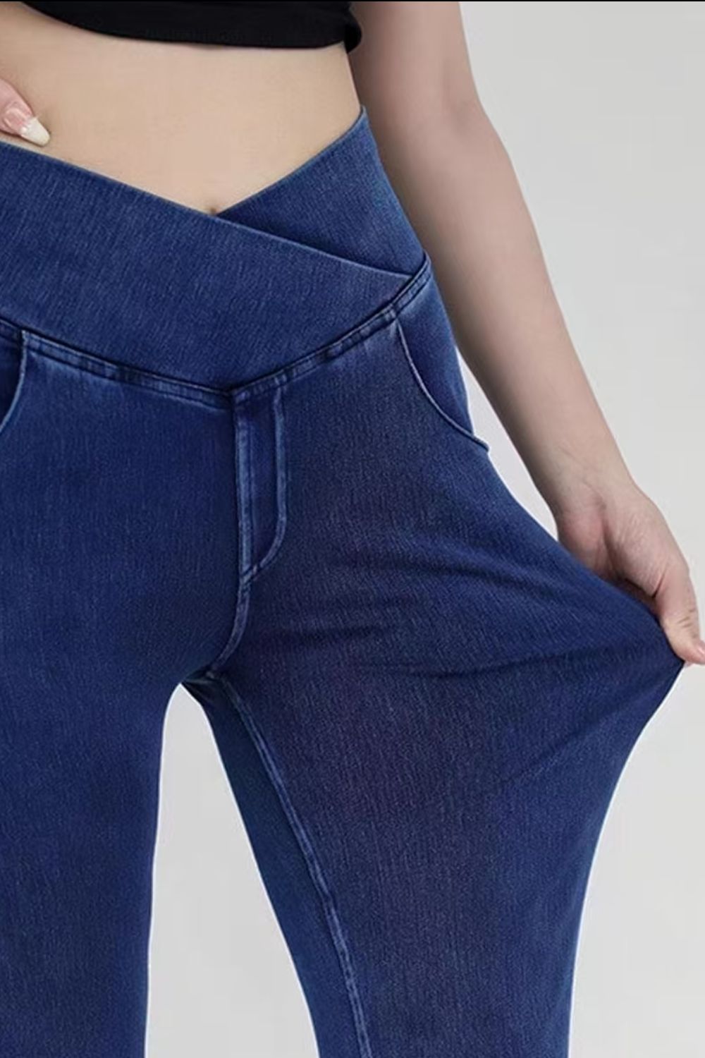 Basic Bae Pocketed Highly Stretchy Bootcut Jeans