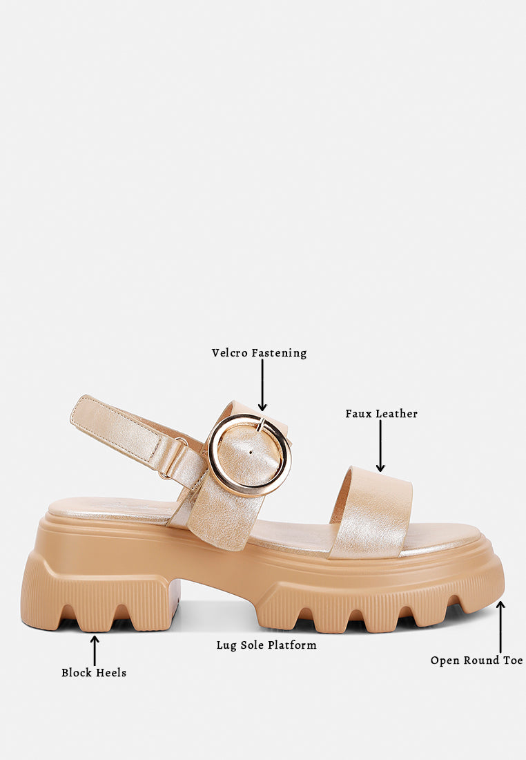 Silas Metallic Chunky Sandals